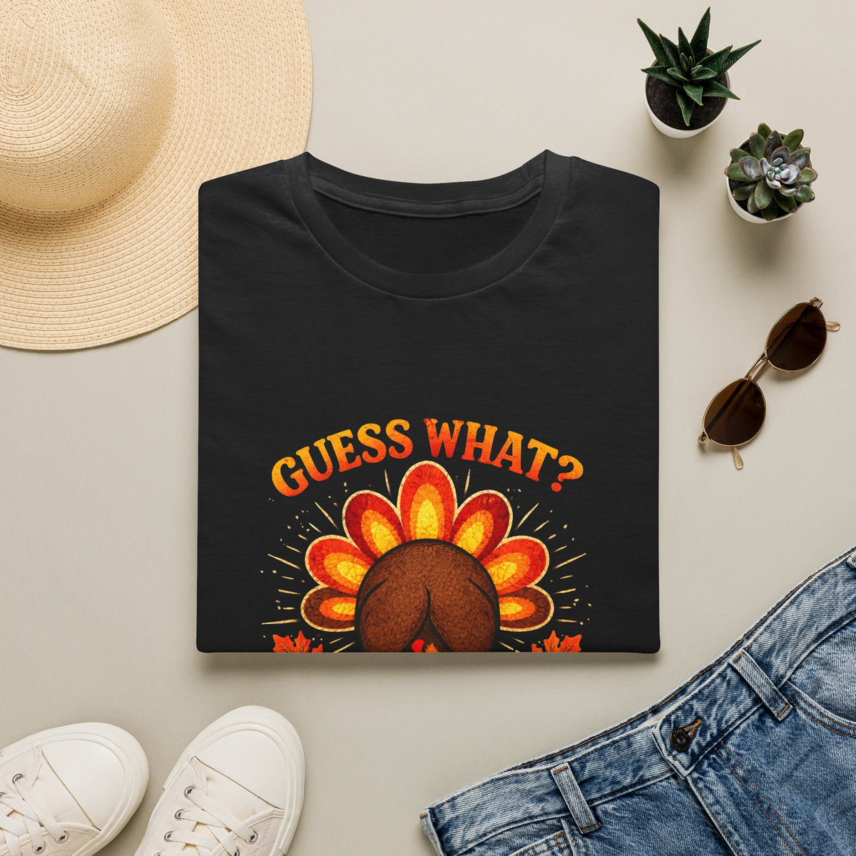 Turkey Butt T-Shirt — "Guess What?" Funny Thanksgiving Tee