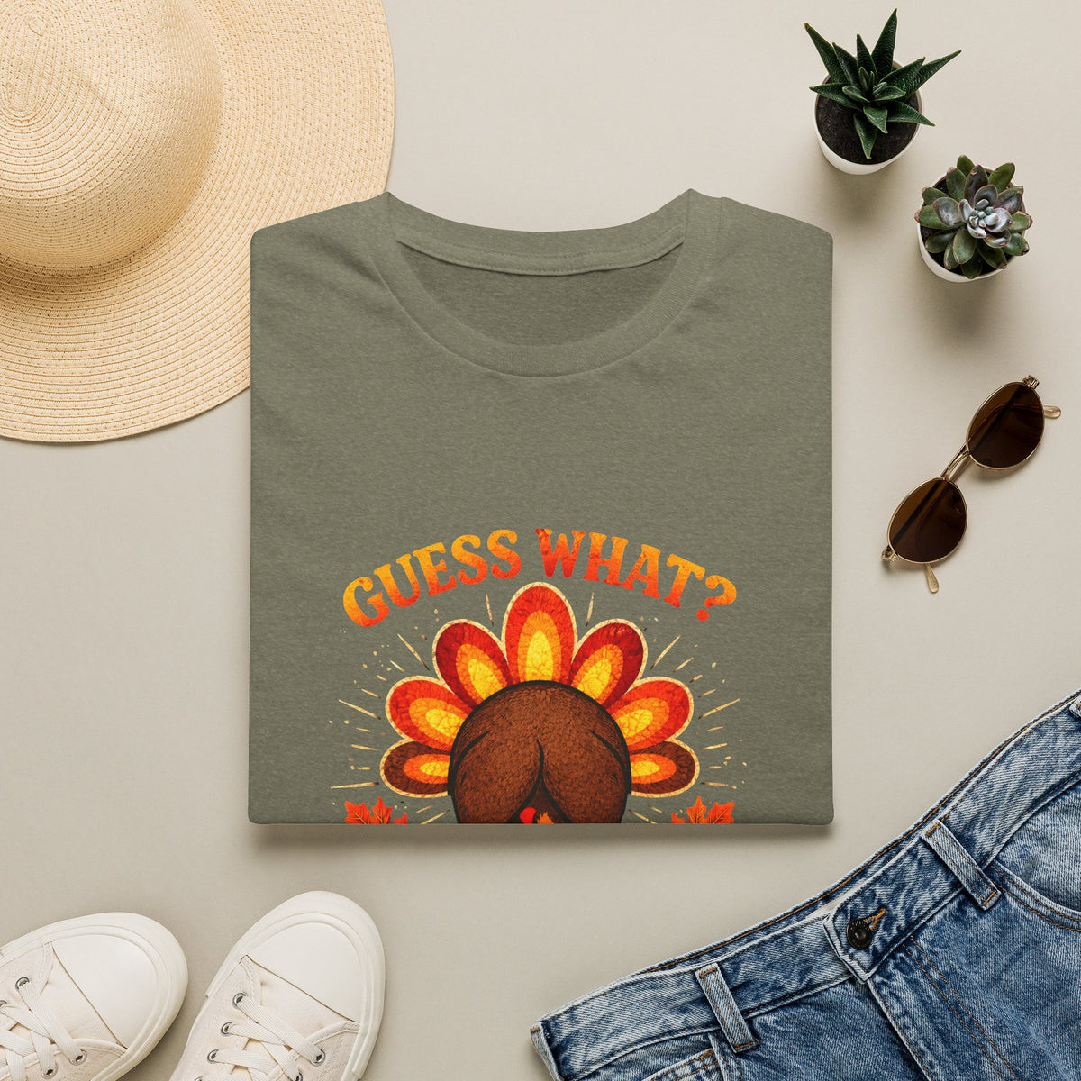 Turkey Butt T-Shirt — "Guess What?" Funny Thanksgiving Tee