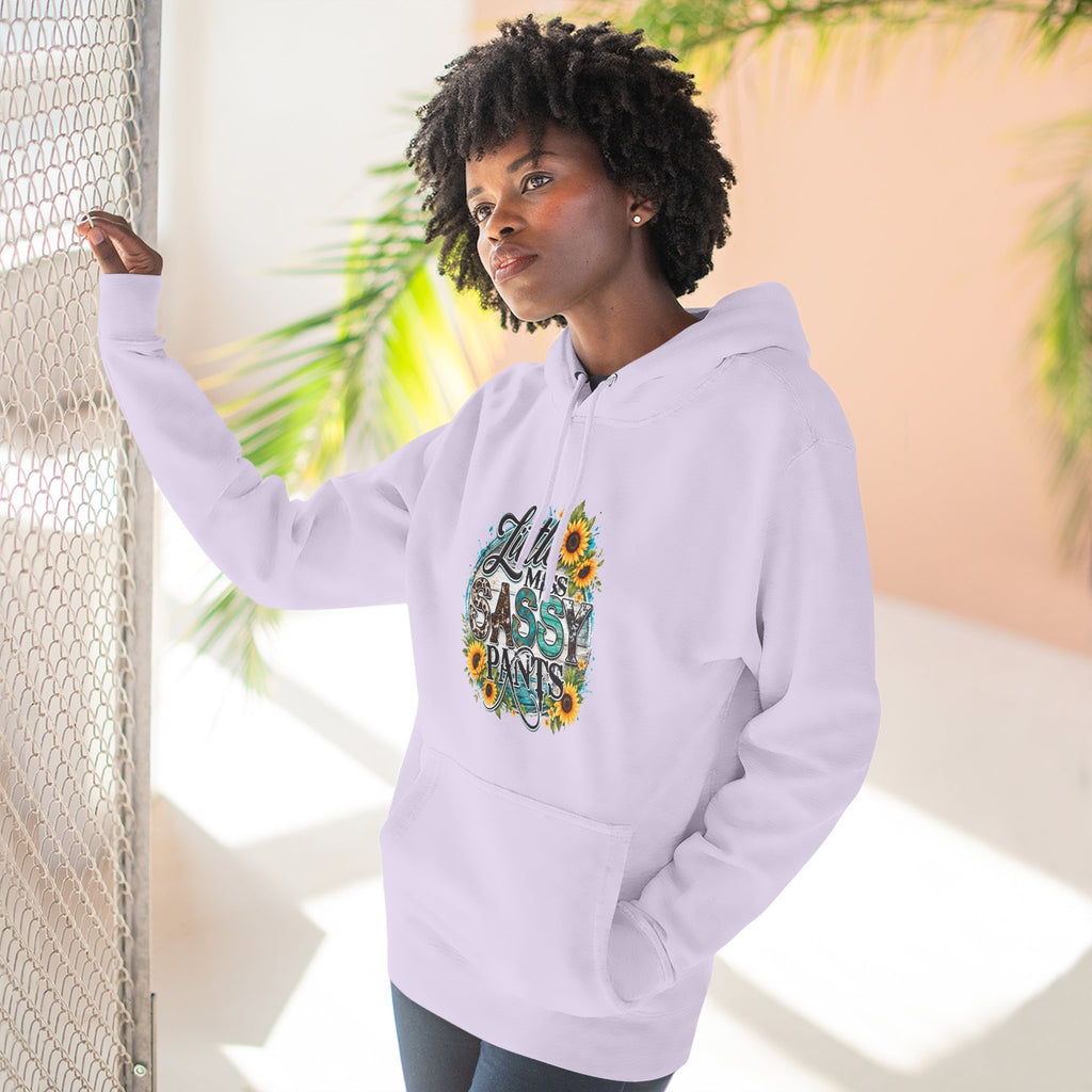 Little Miss Sassy Pants Hoodie Floral Graphic Pullover Sweatshirt