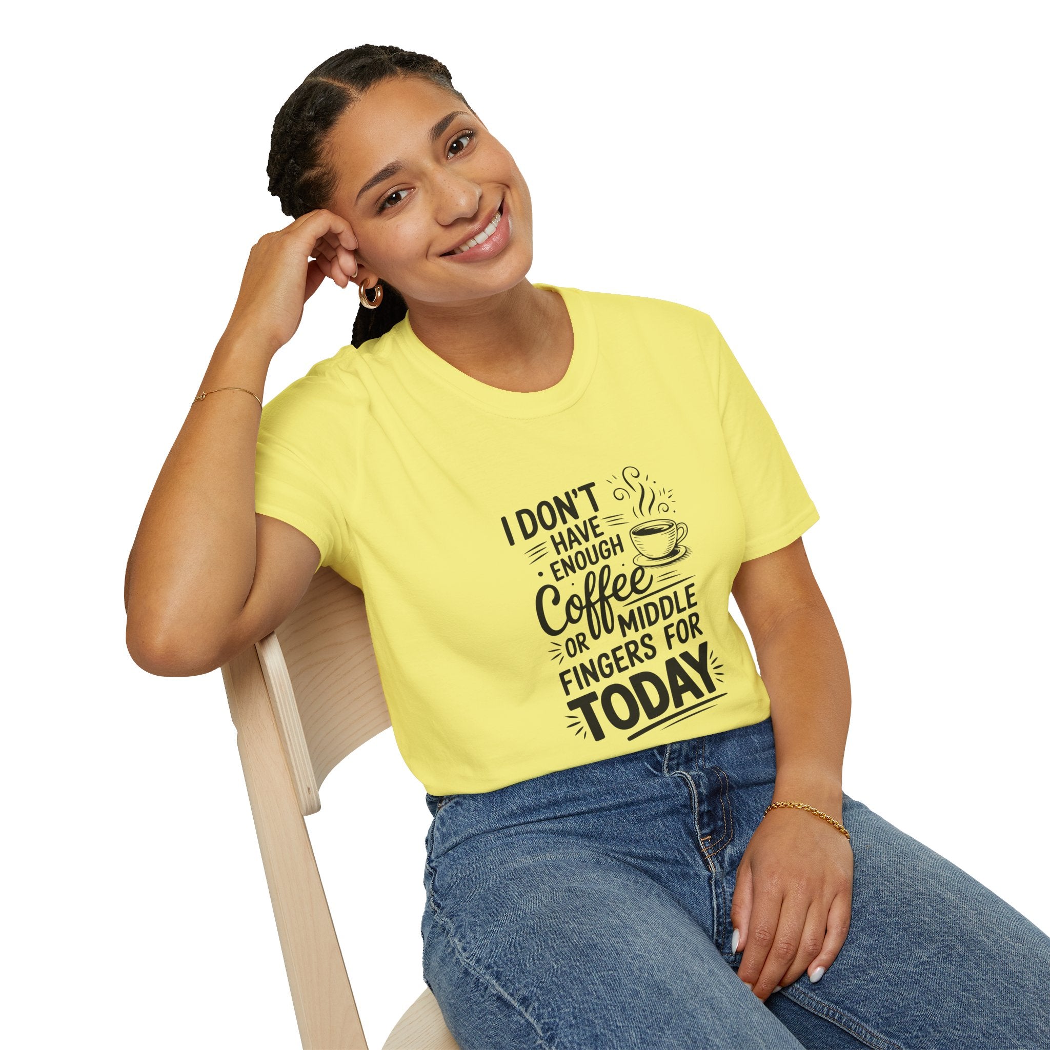 I Don't Have Enough Coffee or Middle Fingers for Today T-Shirt — Funny Sarcastic Gift