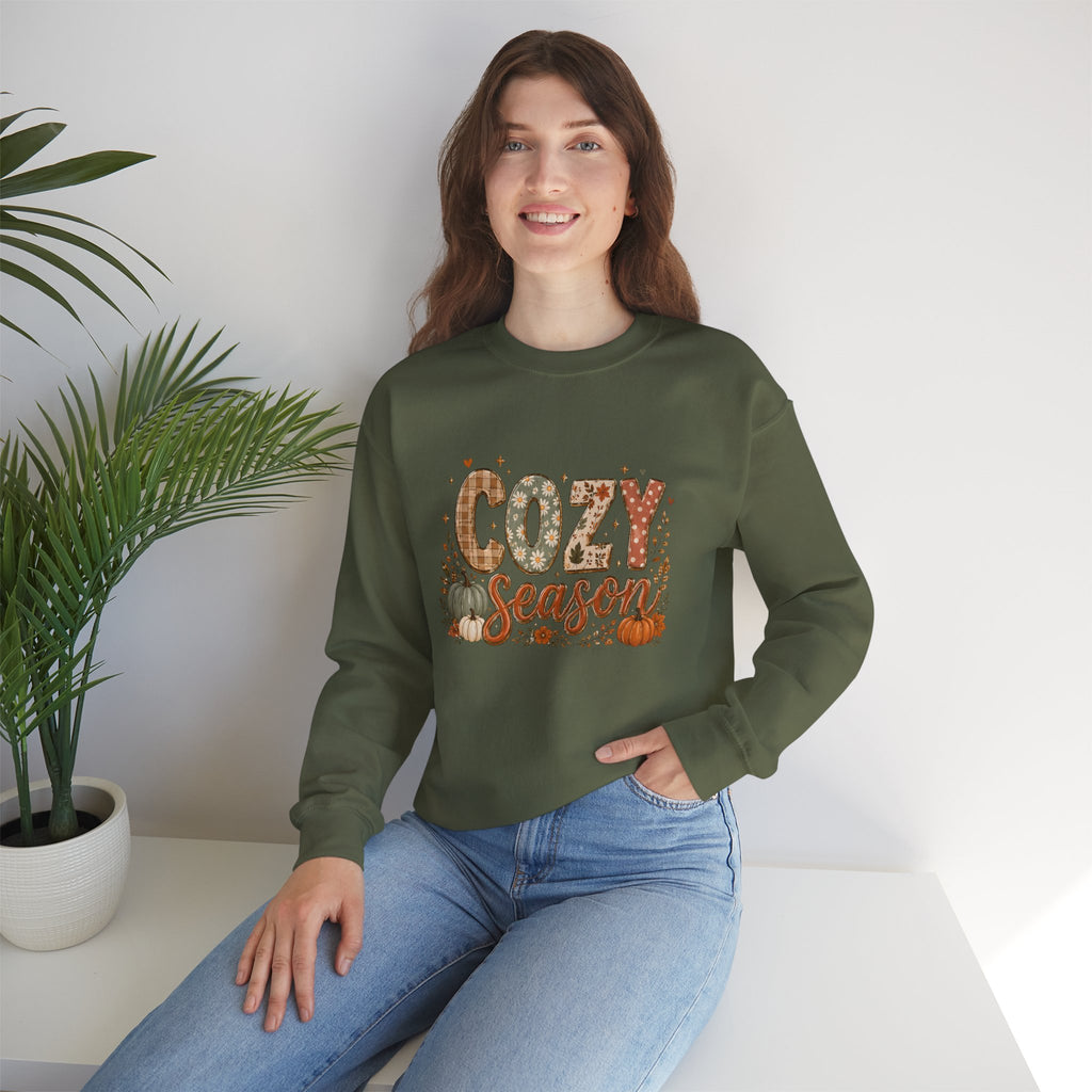 Cozy Season Autumn Pumpkin Crewneck Sweatshirt