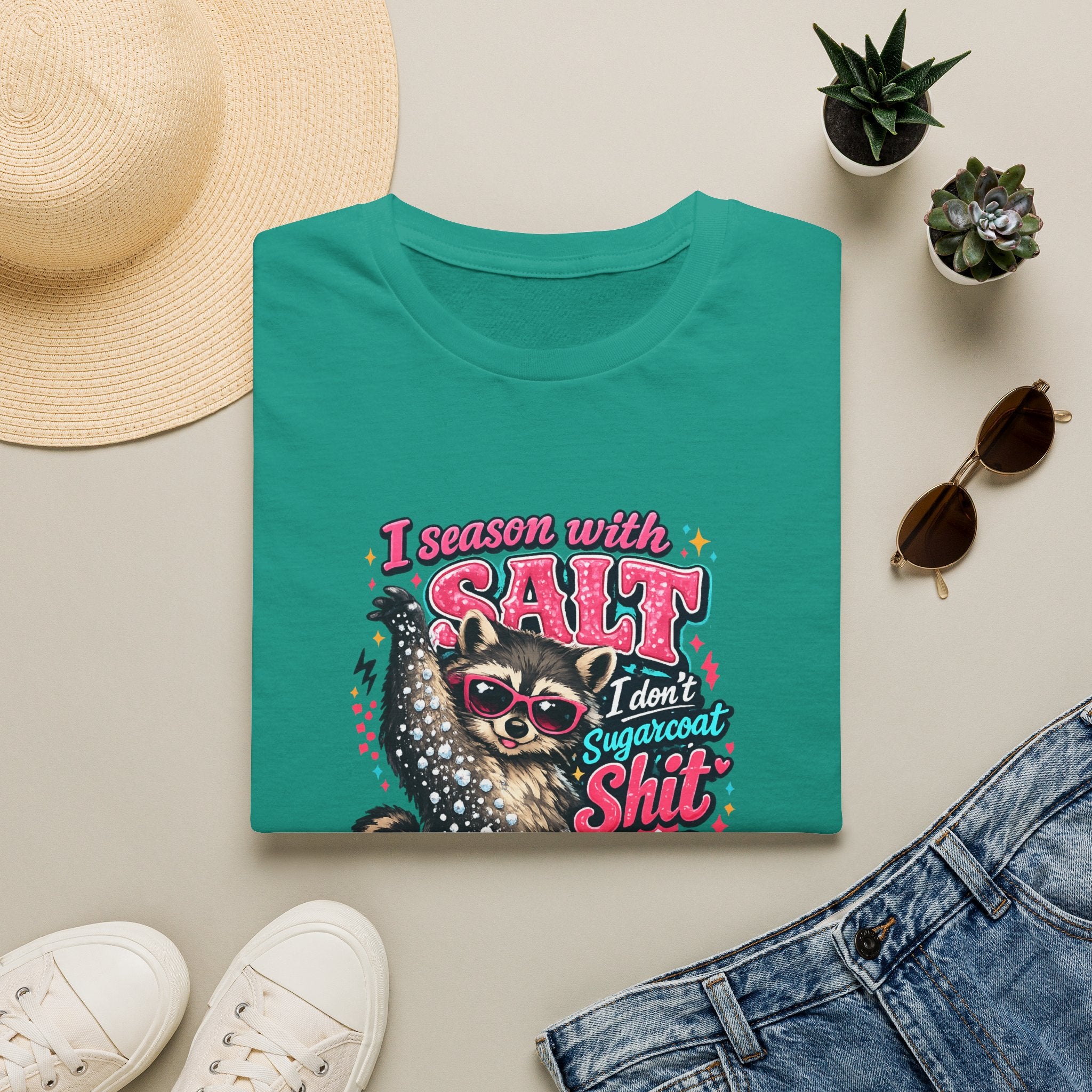 I Season With Salt I Don't Sugarcoat T-Shirt — Funny Sarcastic Gift for Women