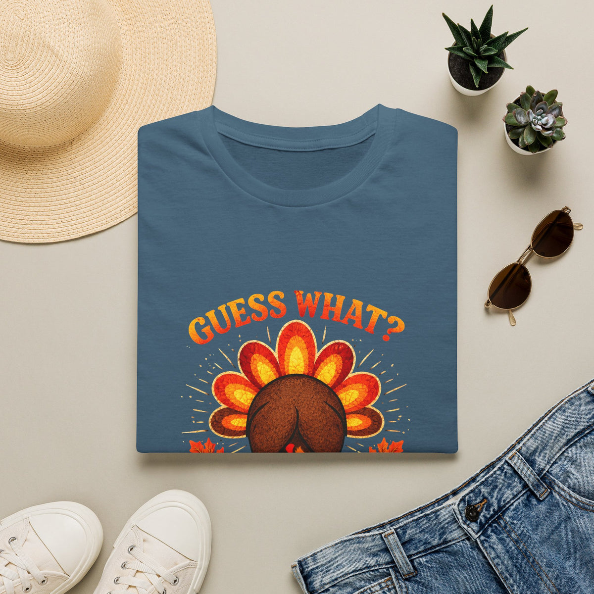 Turkey Butt T-Shirt — "Guess What?" Funny Thanksgiving Tee