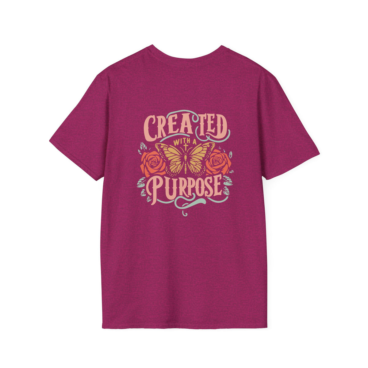 Created with a Purpose Butterfly T-Shirt Faith Graphic Tee