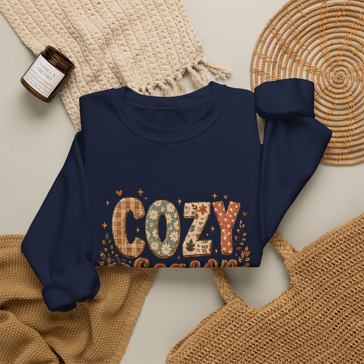 Cozy Season Autumn Pumpkin Crewneck Sweatshirt