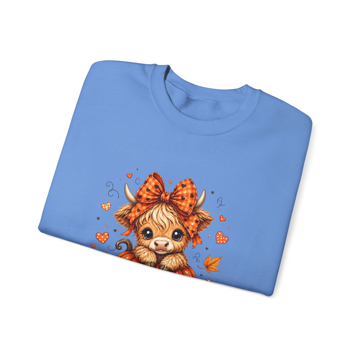 Cute Highland Cow Pumpkin Halloween Sweatshirt