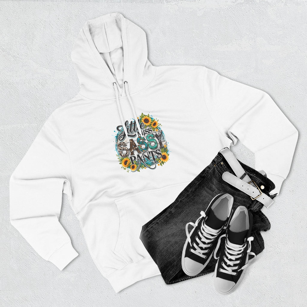 Little Miss Sassy Pants Hoodie Floral Graphic Pullover Sweatshirt
