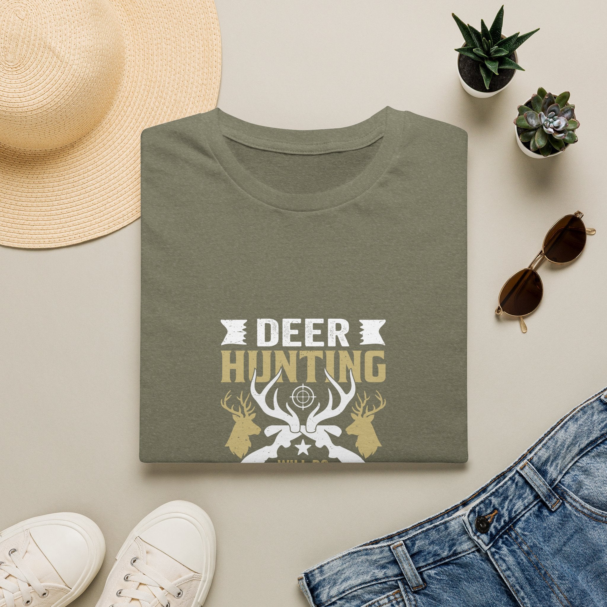 Will Do Anything for a Buck Deer T-Shirt — Funny Hunting Gift for Men Graphic Tee