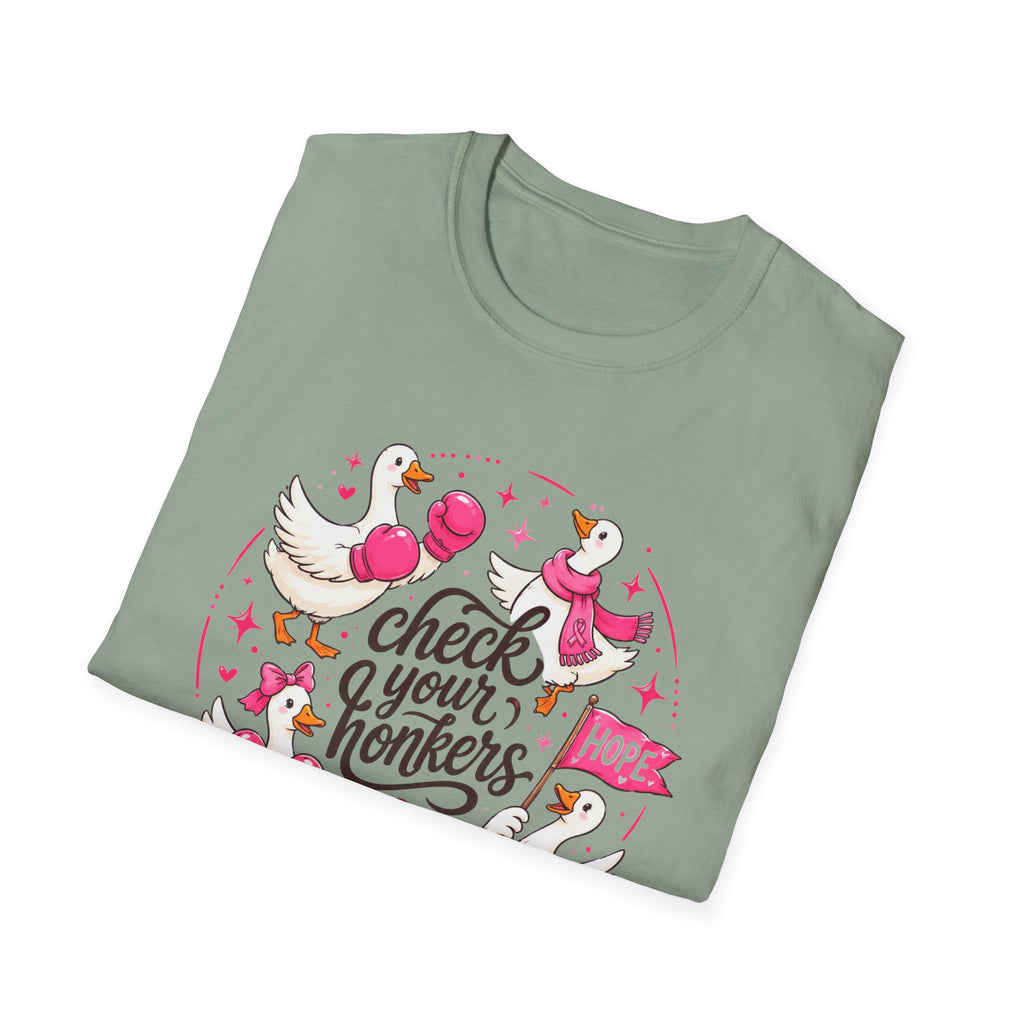 Check Your Honkers Breast Cancer Awareness T-Shirt