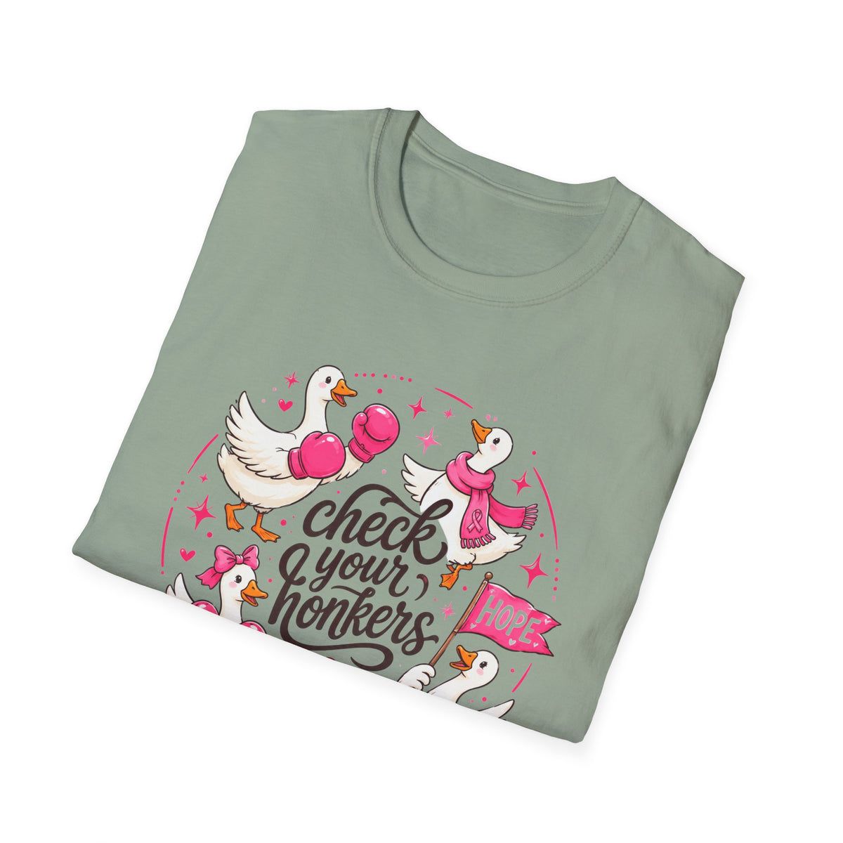 Check Your Honkers Breast Cancer Awareness T-Shirt