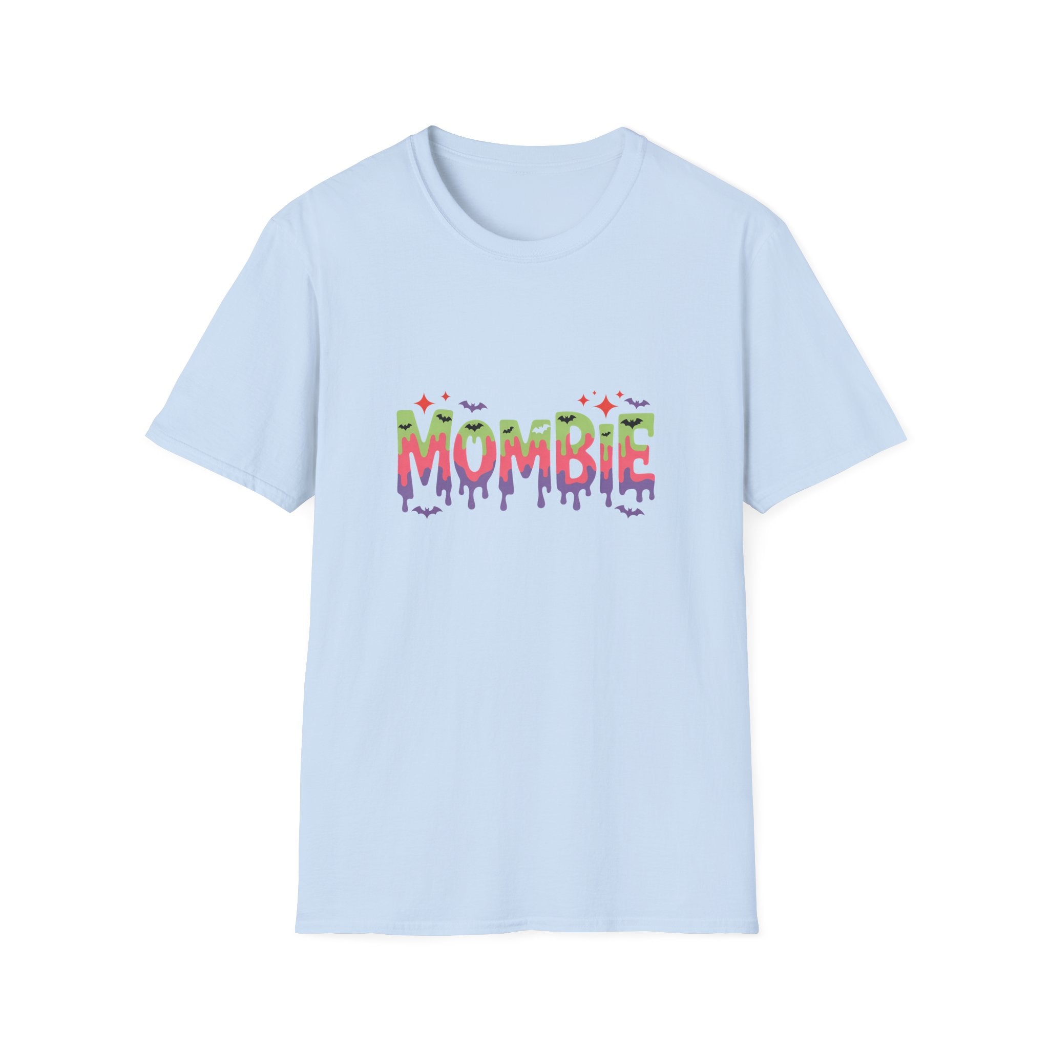 Mombie Halloween T-Shirt — Funny Zombie Mom Gift for Her Neon Graphic Tee
