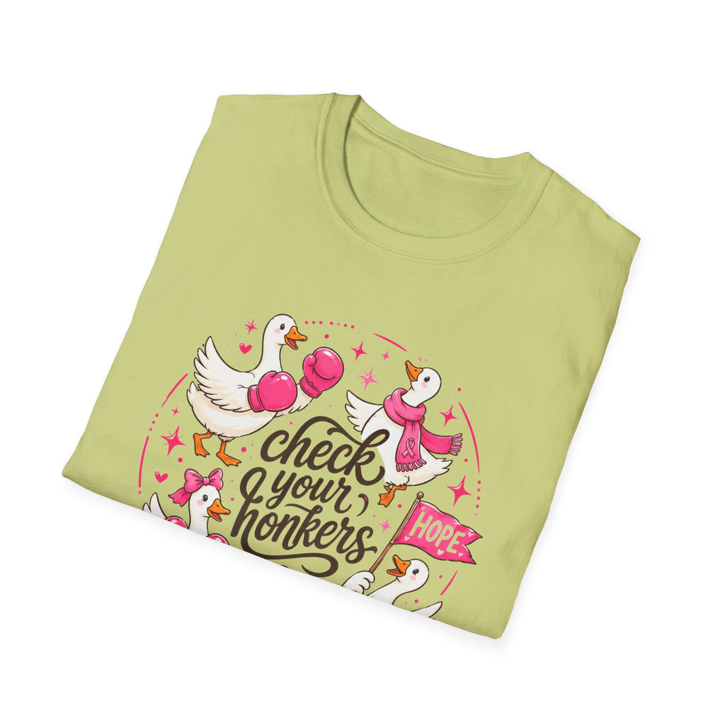 Check Your Honkers Breast Cancer Awareness T-Shirt