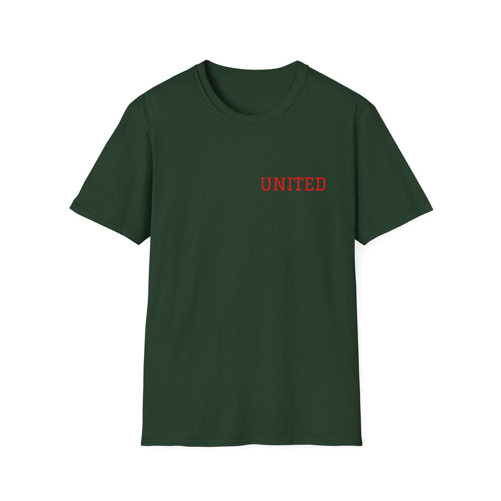 United American Flag T-Shirt — Patriotic Gift for Him Red Chest Graphic Tee
