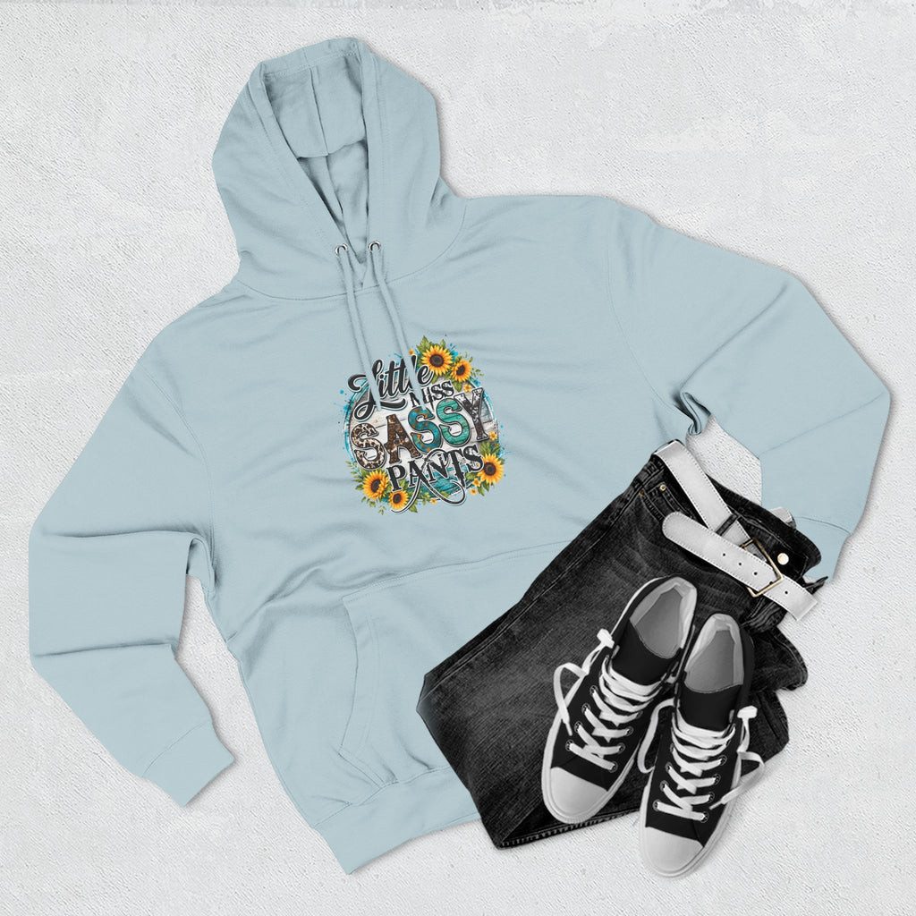 Little Miss Sassy Pants Hoodie Floral Graphic Pullover Sweatshirt