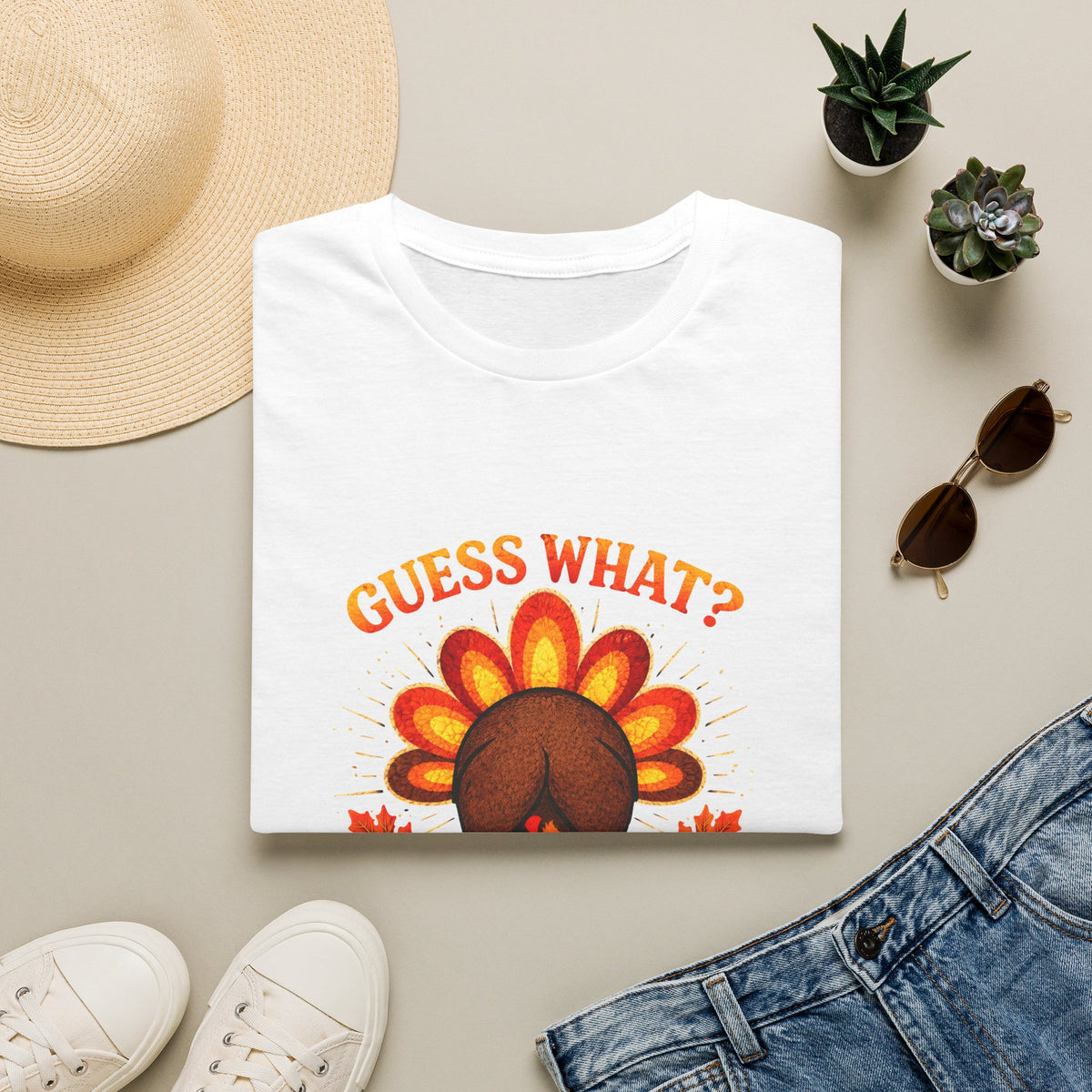 Turkey Butt T-Shirt — "Guess What?" Funny Thanksgiving Tee