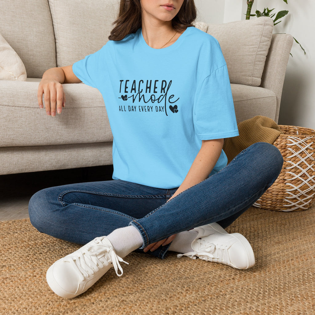 Teacher Mode All Day Every Day T-Shirt — Funny Teacher Gift Appreciation Graphic Tee