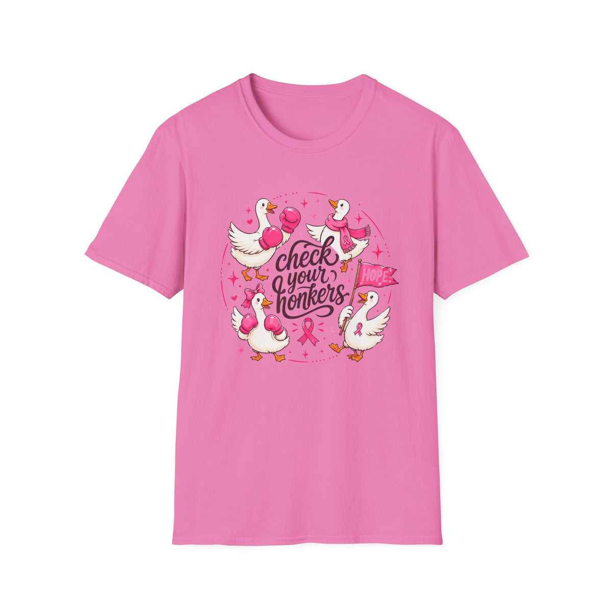 Check Your Honkers Breast Cancer Awareness T-Shirt