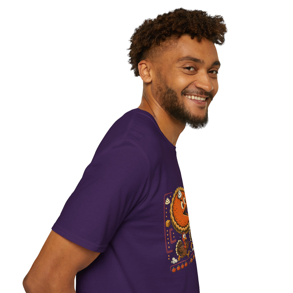 Retro Pie Monster T-Shirt — Funny Pac-Maze Dessert Gamer Tee