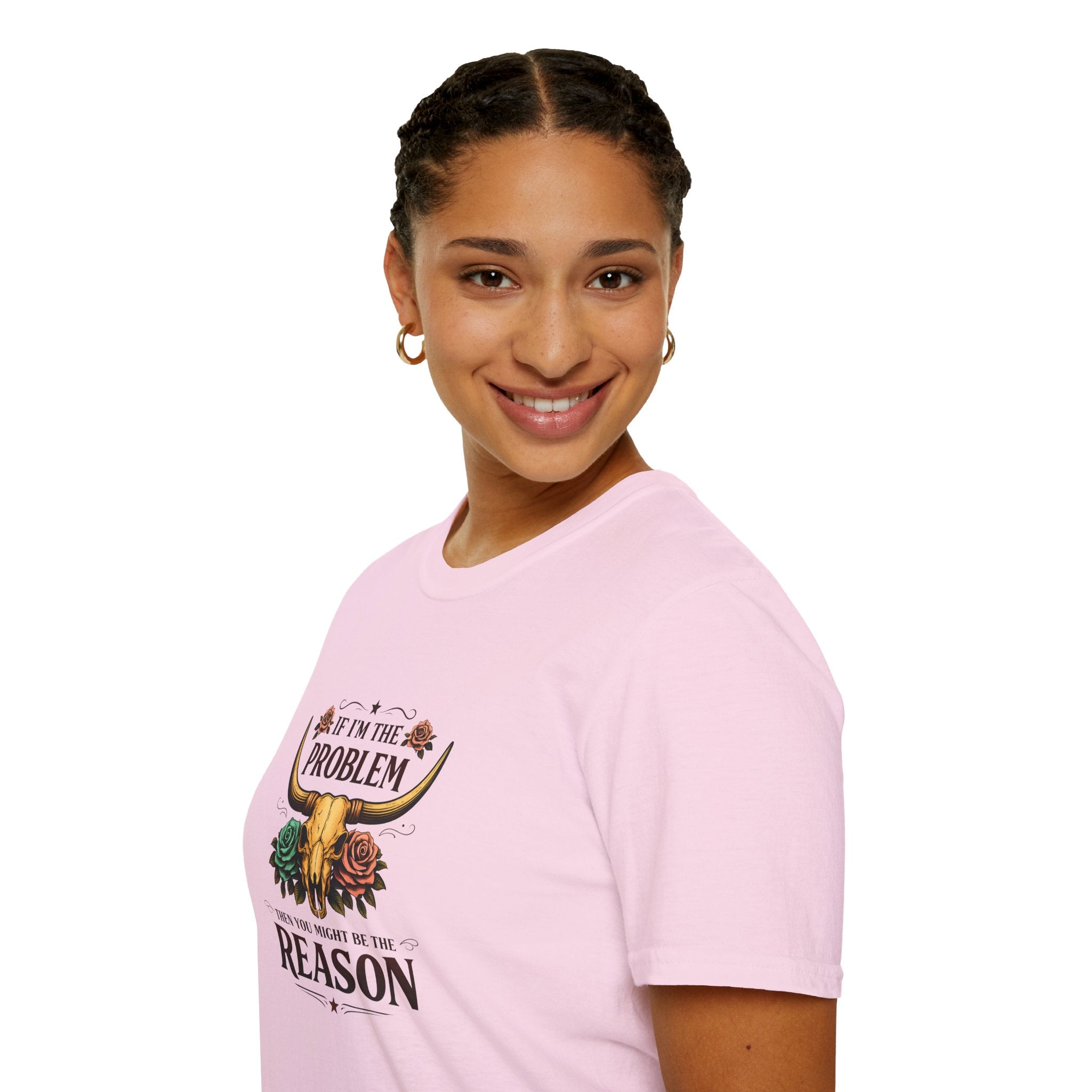 If I'm the Problem Bull Skull T-Shirt — Funny Sarcastic Western Gift for Women