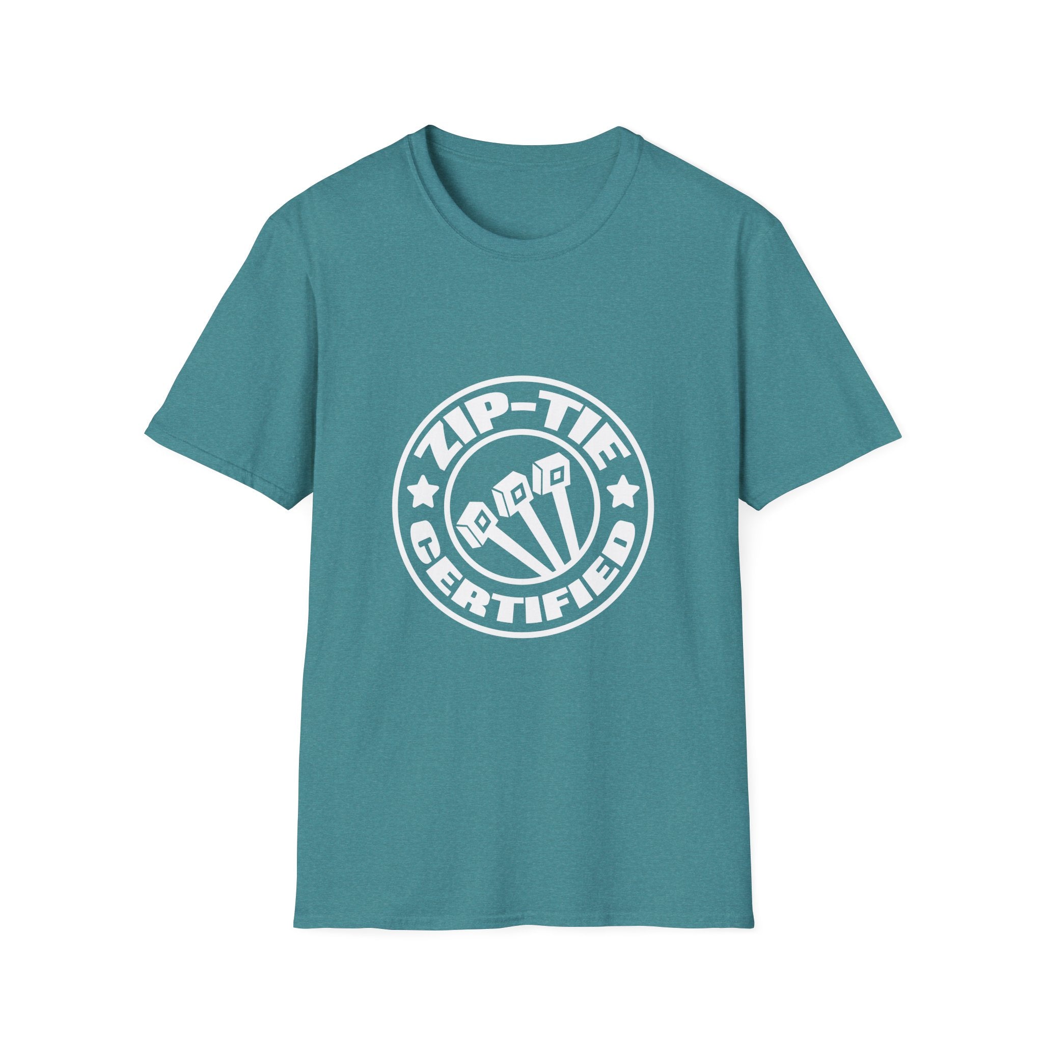 Zip-Tie Certified T-Shirt — Funny Handyman Gift for Him Bold Graphic Tee