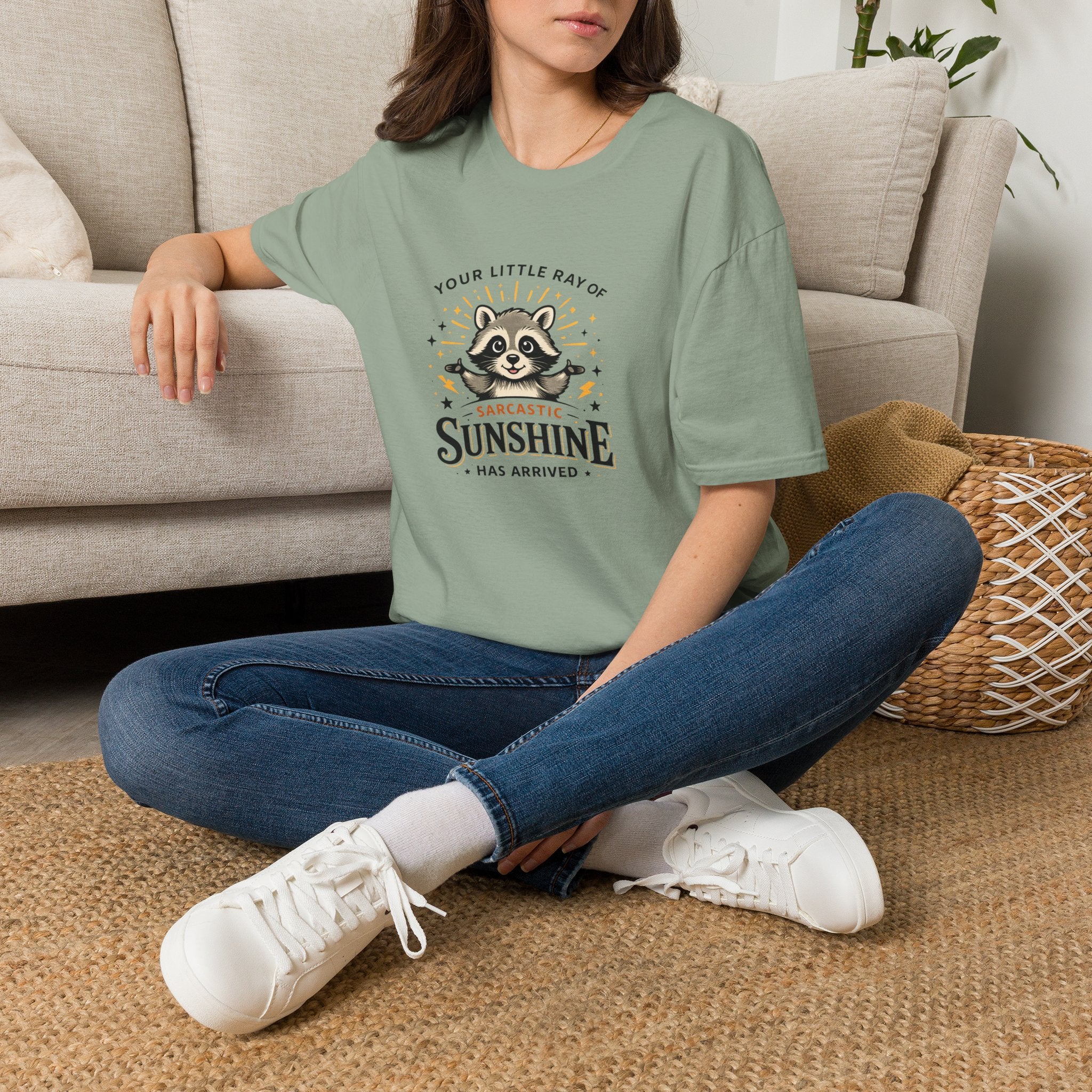 Your Little Ray of Sarcastic Sunshine Raccoon T-Shirt — Funny Gift for Her