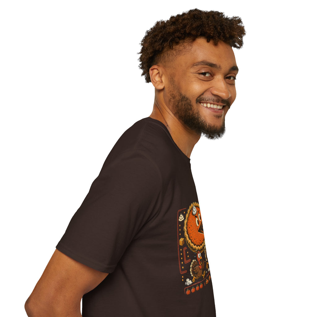 Retro Pie Monster T-Shirt — Funny Pac-Maze Dessert Gamer Tee