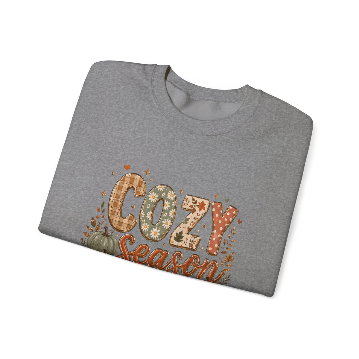 Cozy Season Autumn Pumpkin Crewneck Sweatshirt