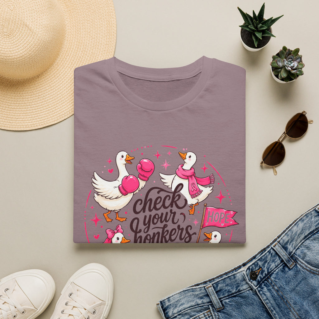 Check Your Honkers Breast Cancer Awareness T-Shirt
