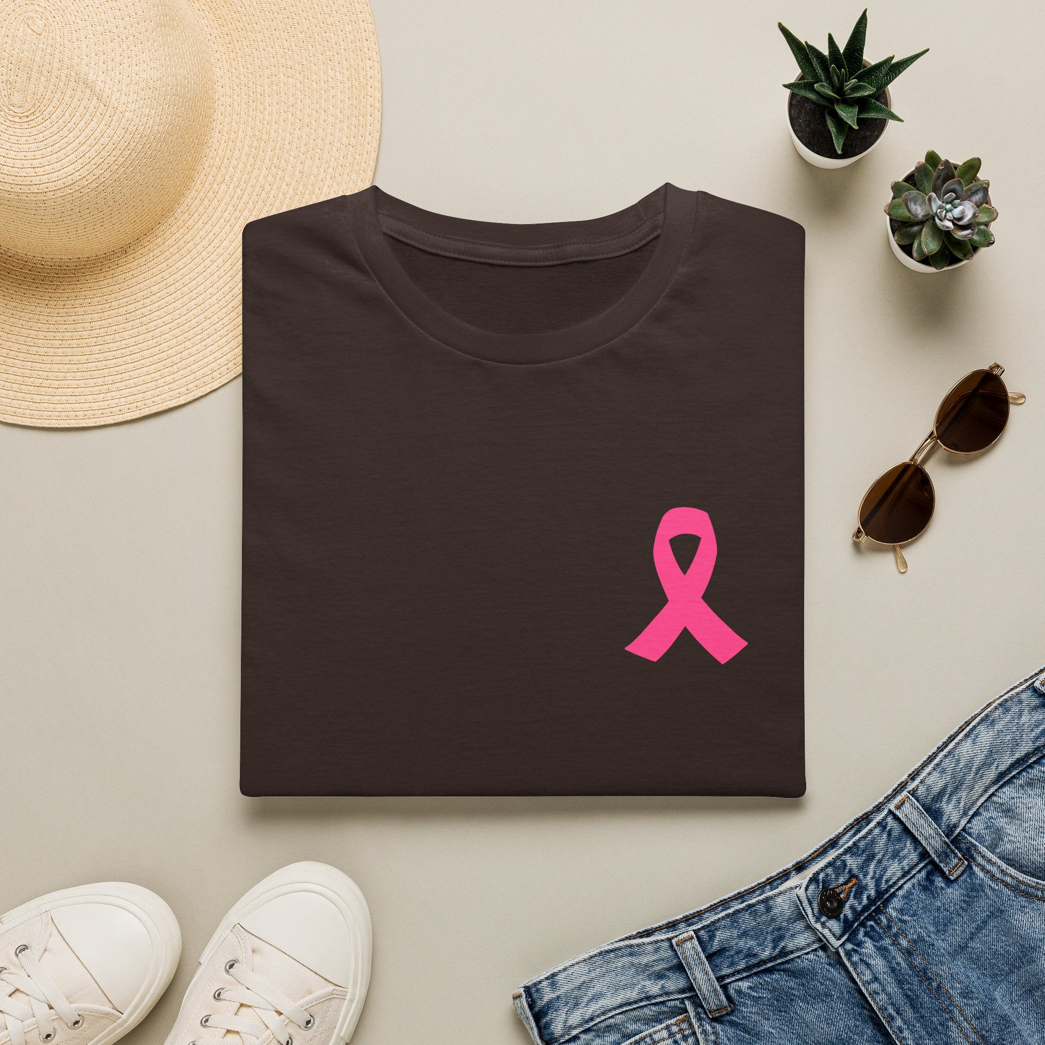 Breast Cancer Awareness Ribbon T-Shirt — Pink Ribbon Support Tee