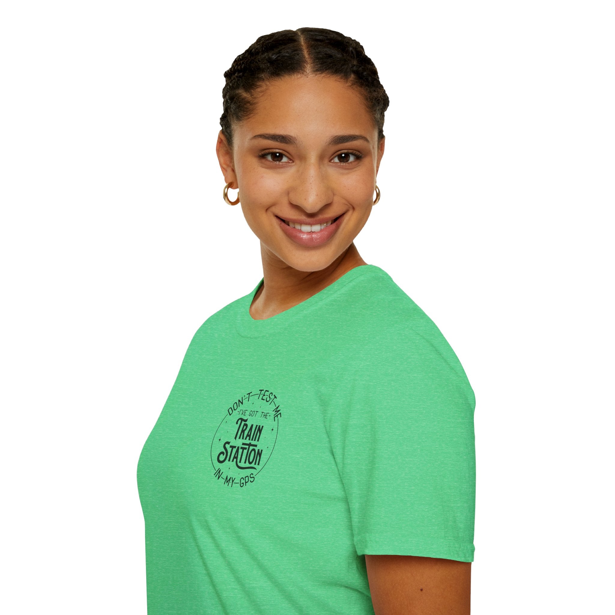 Train Station GPS T-Shirt — Funny Travel Quote Gift for Her Sarcastic Graphic Tee