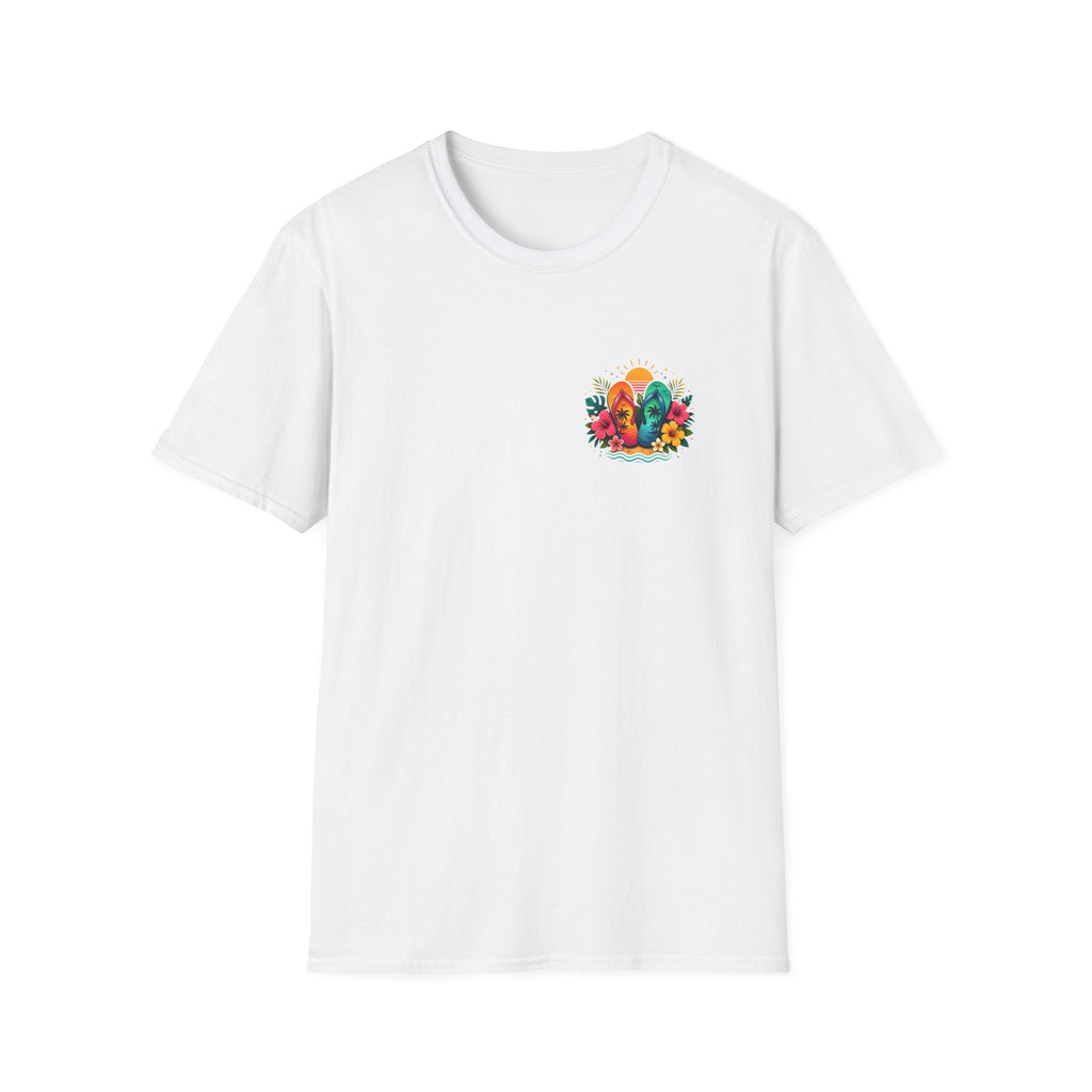 Floral Surf Chest Print T-Shirt — Cute Beach Gift for Women Graphic Tee