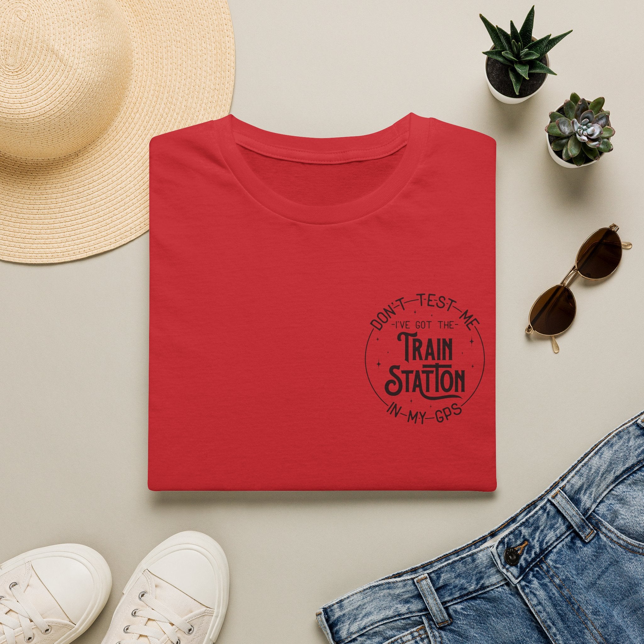 Train Station GPS T-Shirt — Funny Travel Quote Gift for Her Sarcastic Graphic Tee