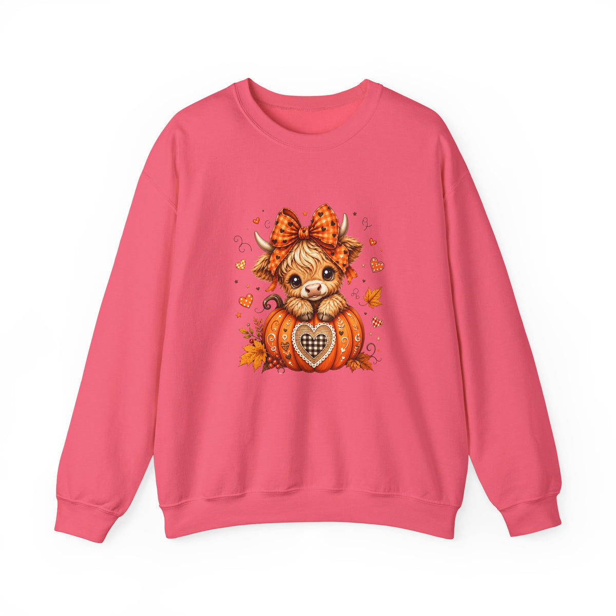 Cute Highland Cow Pumpkin Halloween Sweatshirt