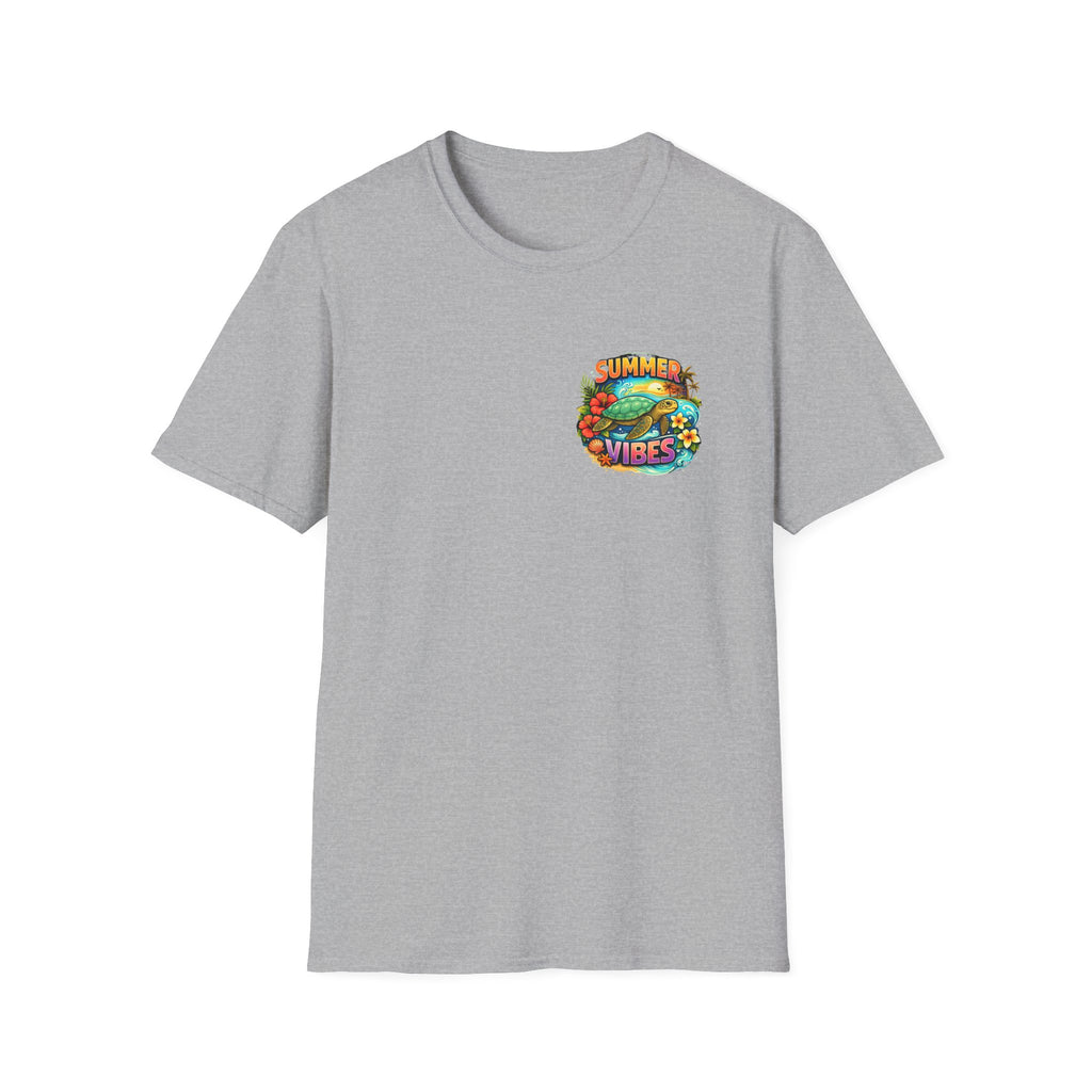Summer Vibes Sea Turtle T-Shirt — Cute Beach Gift for Women Surf Floral Graphic Tee