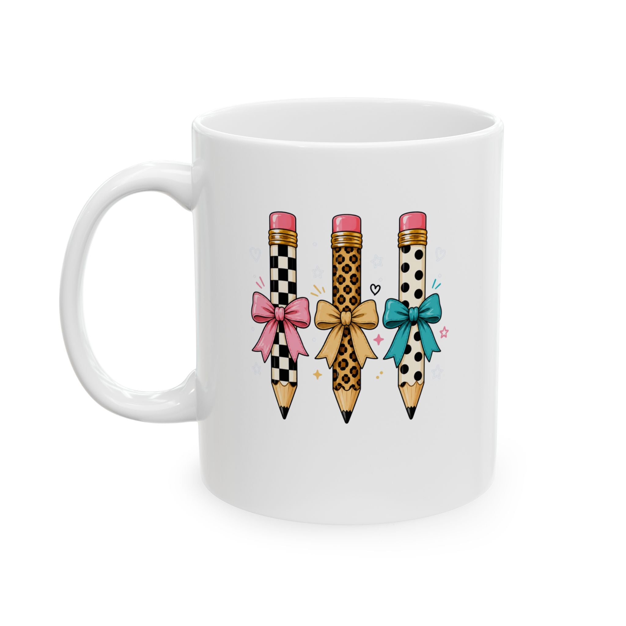 Cute Pencil Heart Mug — Back to School Teacher Gift Ceramic Coffee Cup