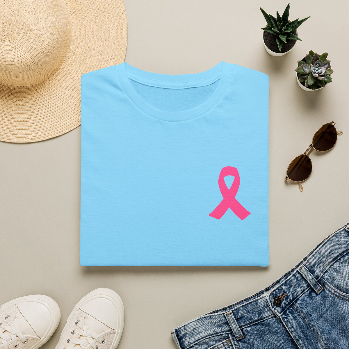 Pink Ribbon Support Squad Breast Cancer Awareness T-Shirt