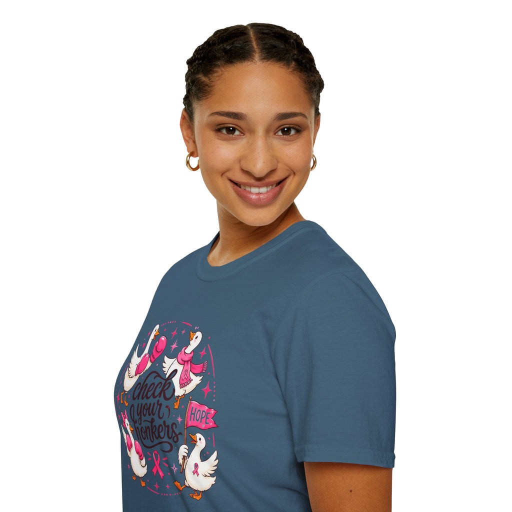 Check Your Honkers Breast Cancer Awareness T-Shirt
