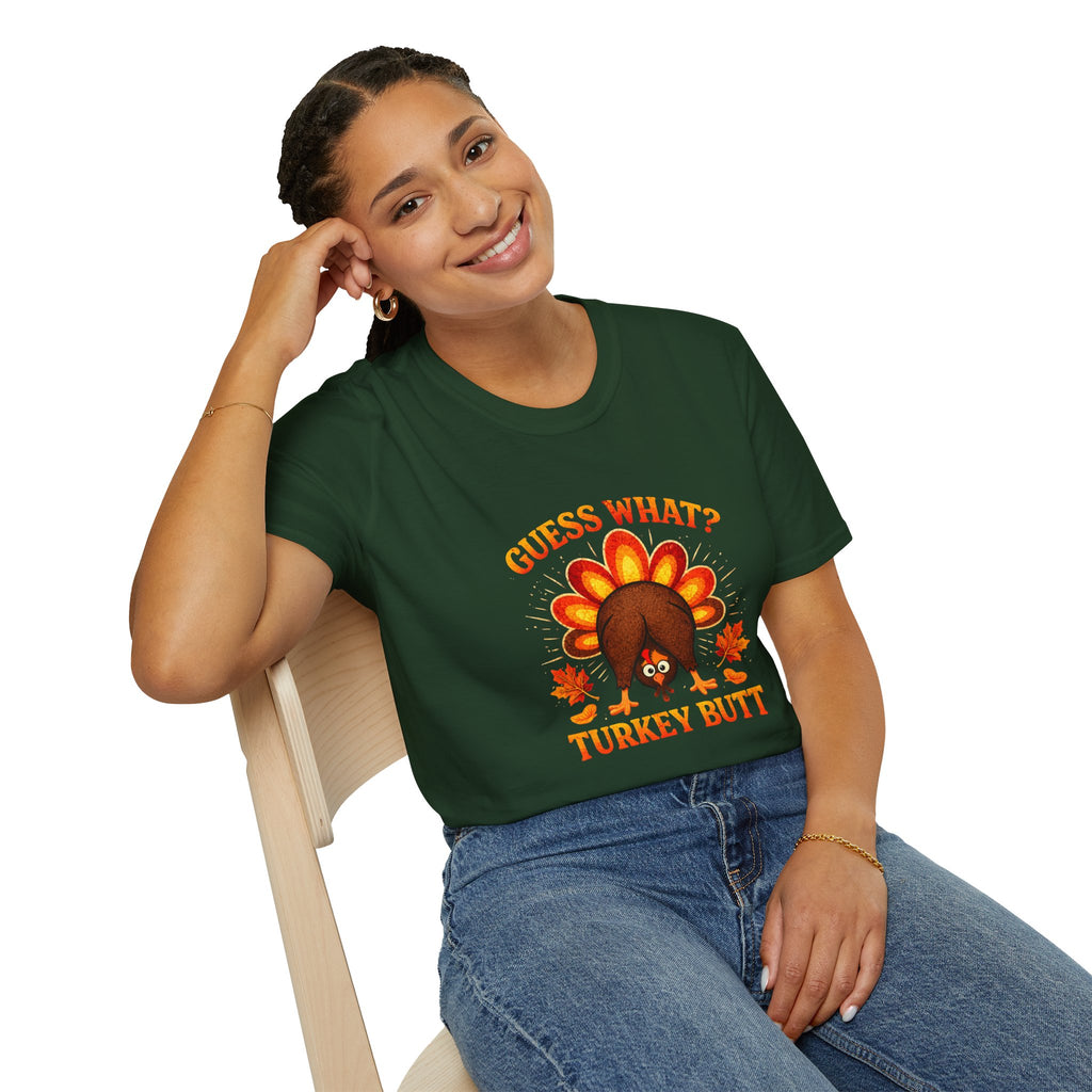 Turkey Butt T-Shirt — "Guess What?" Funny Thanksgiving Tee
