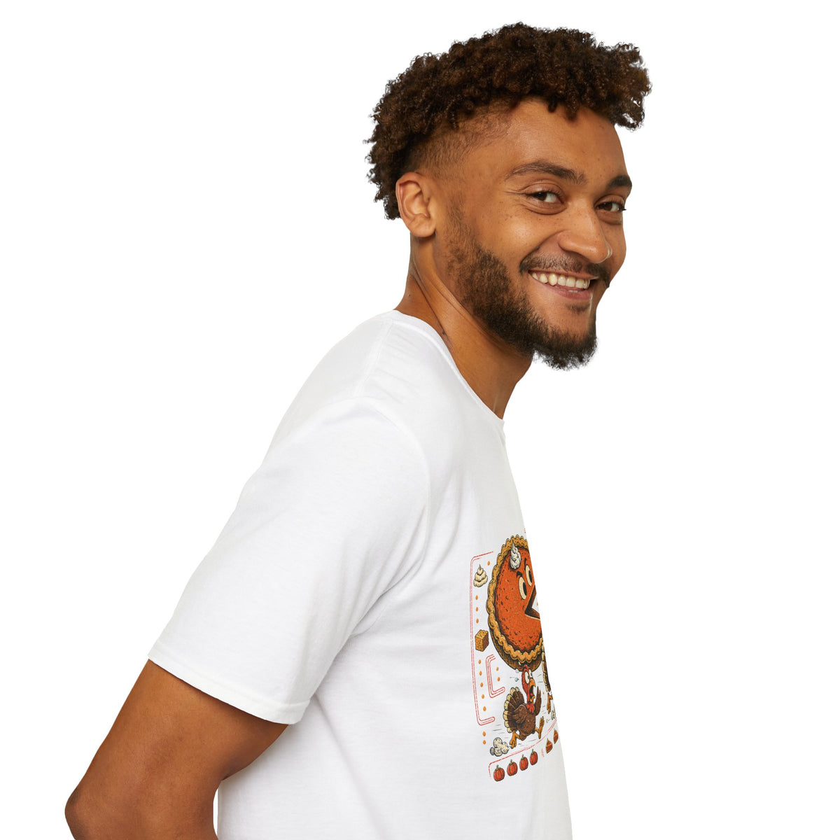 Retro Pie Monster T-Shirt — Funny Pac-Maze Dessert Gamer Tee