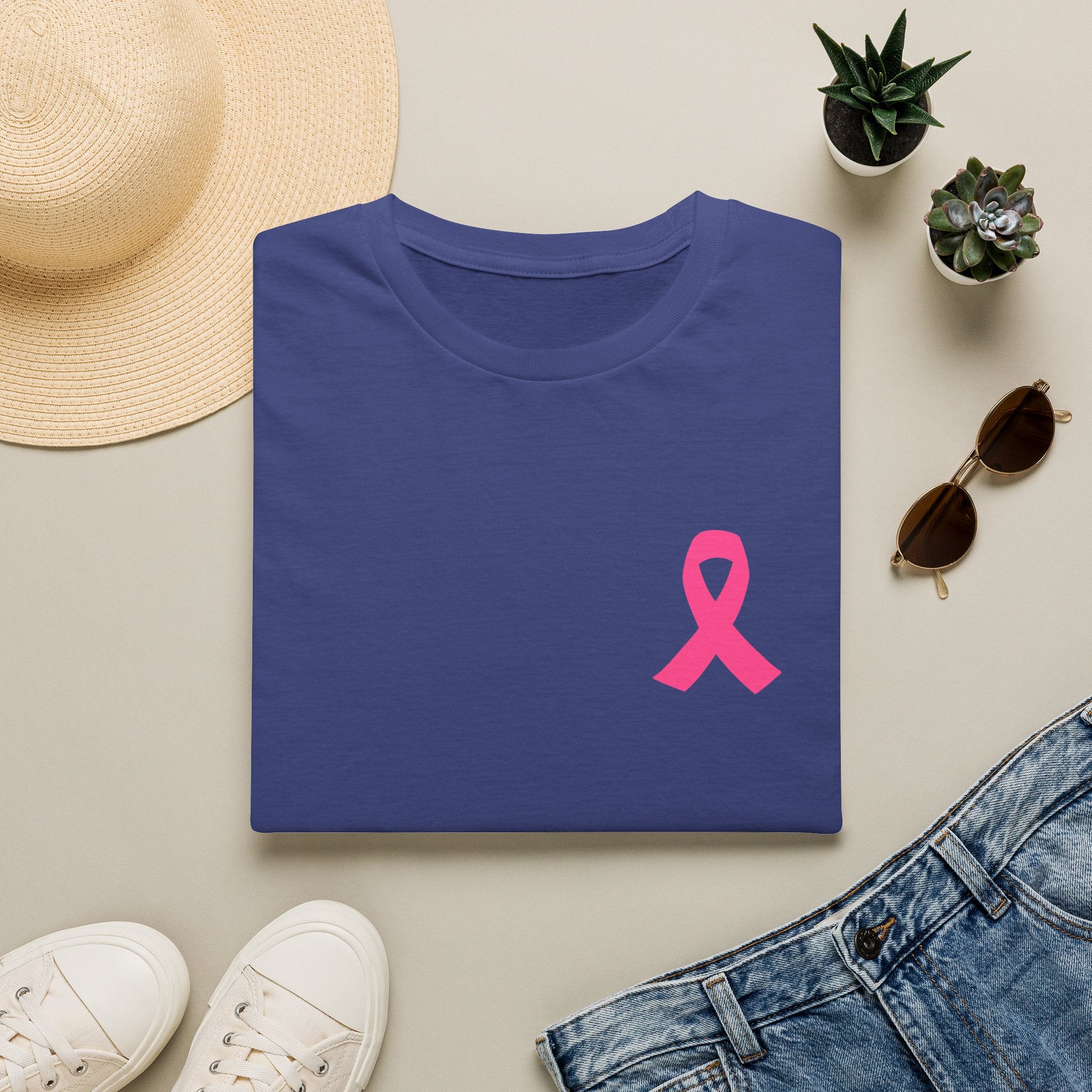 Breast Cancer Awareness Ribbon T-Shirt — Pink Ribbon Support Tee