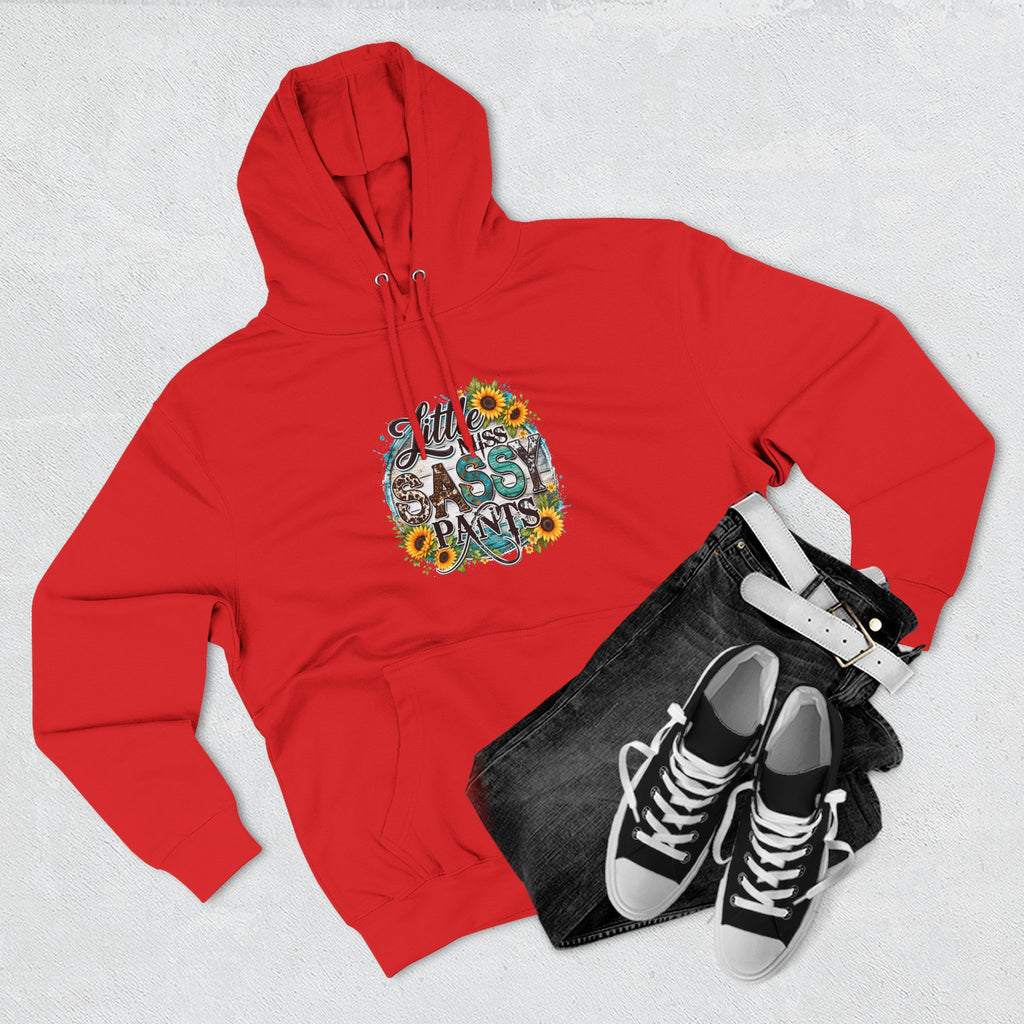 Little Miss Sassy Pants Hoodie Floral Graphic Pullover Sweatshirt