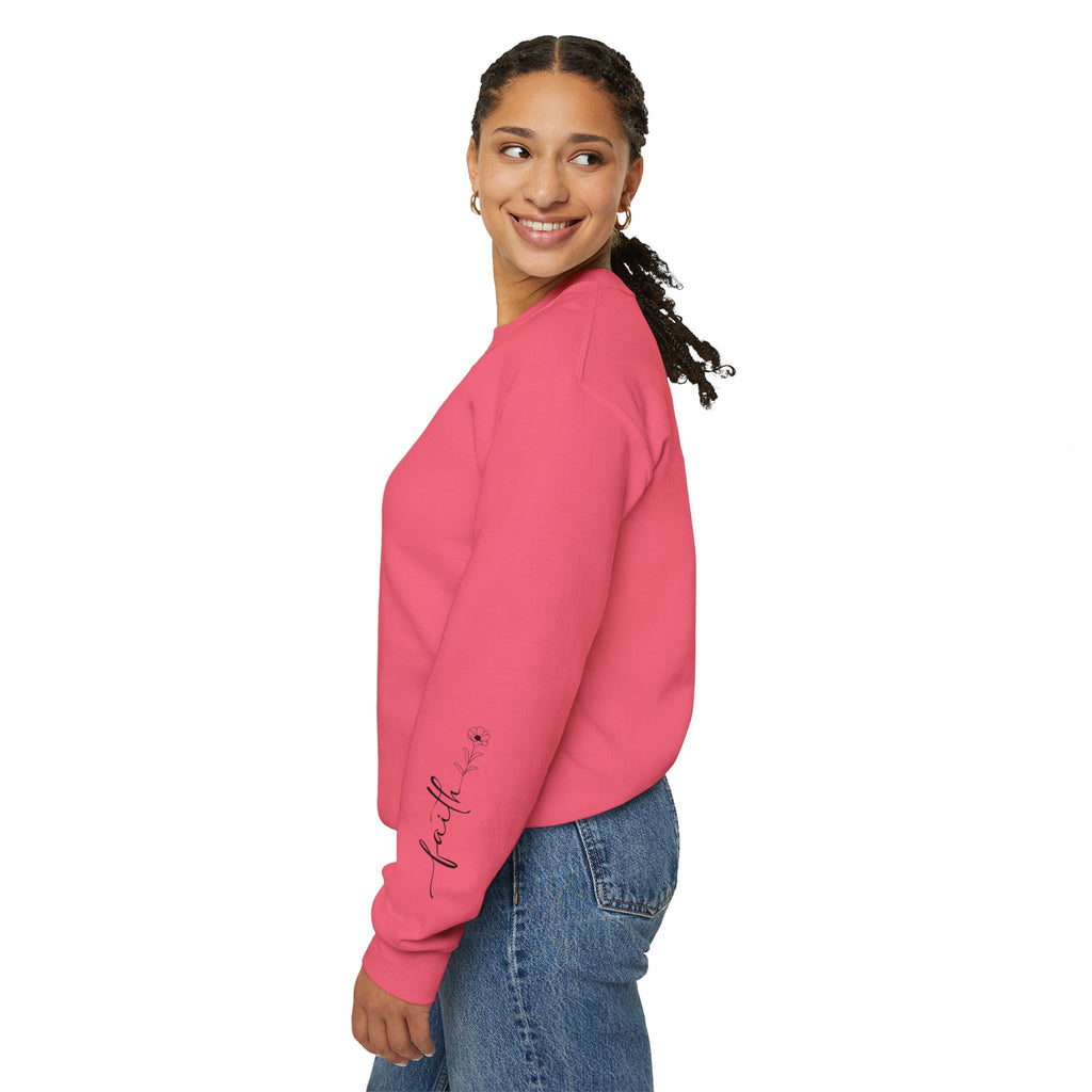 Faith Cowboy Boots Sweatshirt — "Walk by Faith, Even When You Cannot See" Christian Crewneck