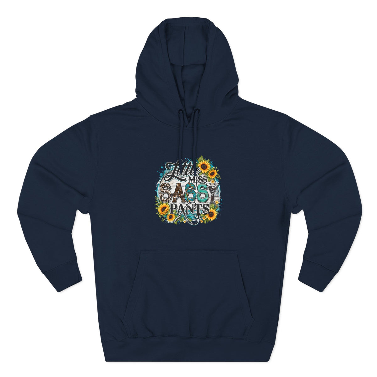 Little Miss Sassy Pants Hoodie Floral Graphic Pullover Sweatshirt