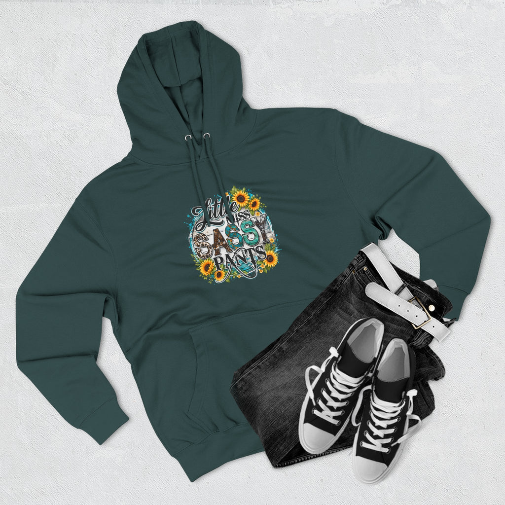 Little Miss Sassy Pants Hoodie Floral Graphic Pullover Sweatshirt