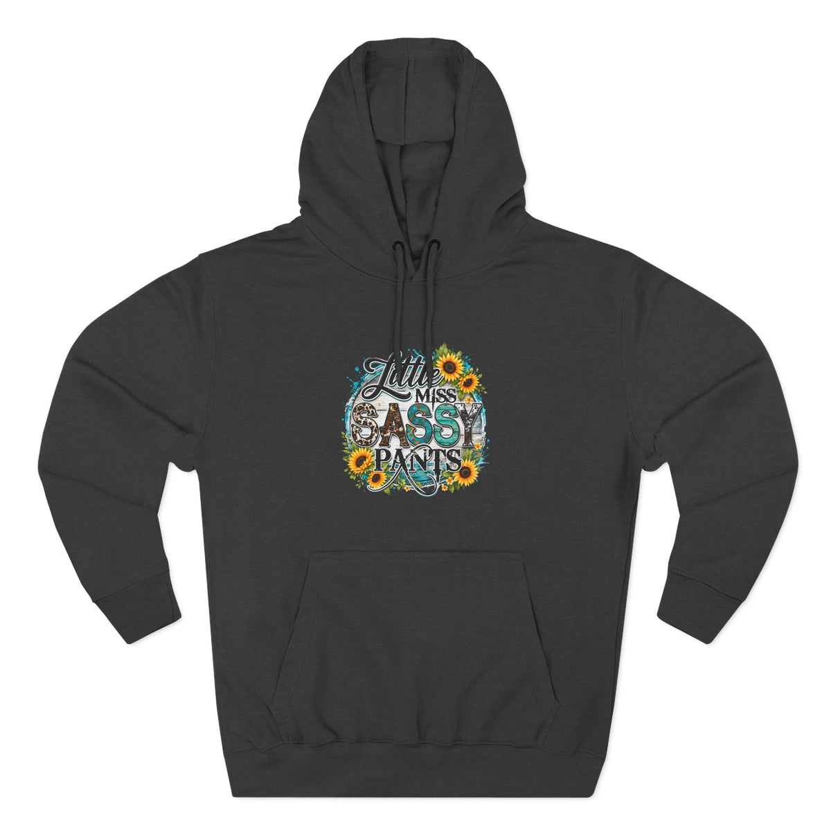 Little Miss Sassy Pants Hoodie Floral Graphic Pullover Sweatshirt