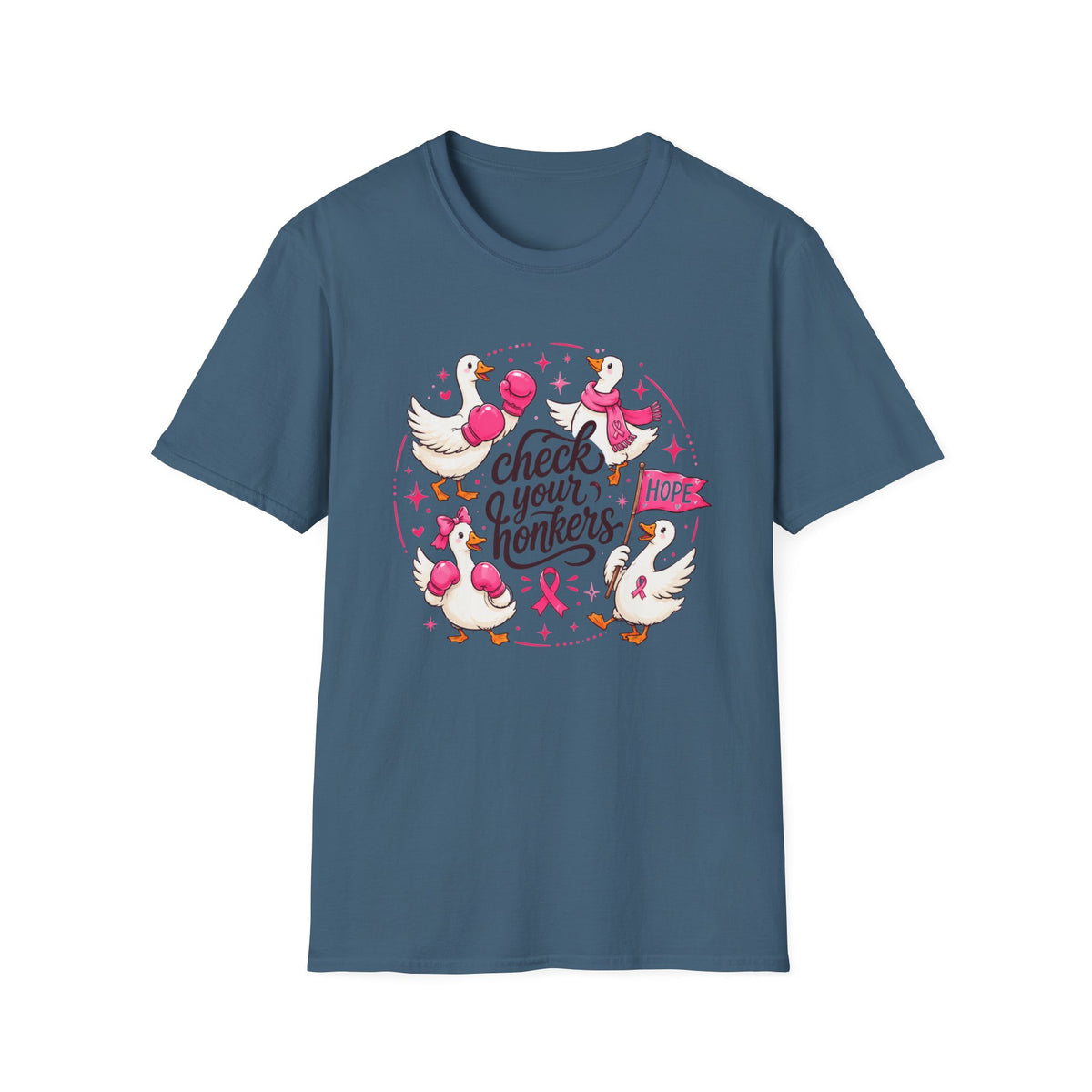 Check Your Honkers Breast Cancer Awareness T-Shirt