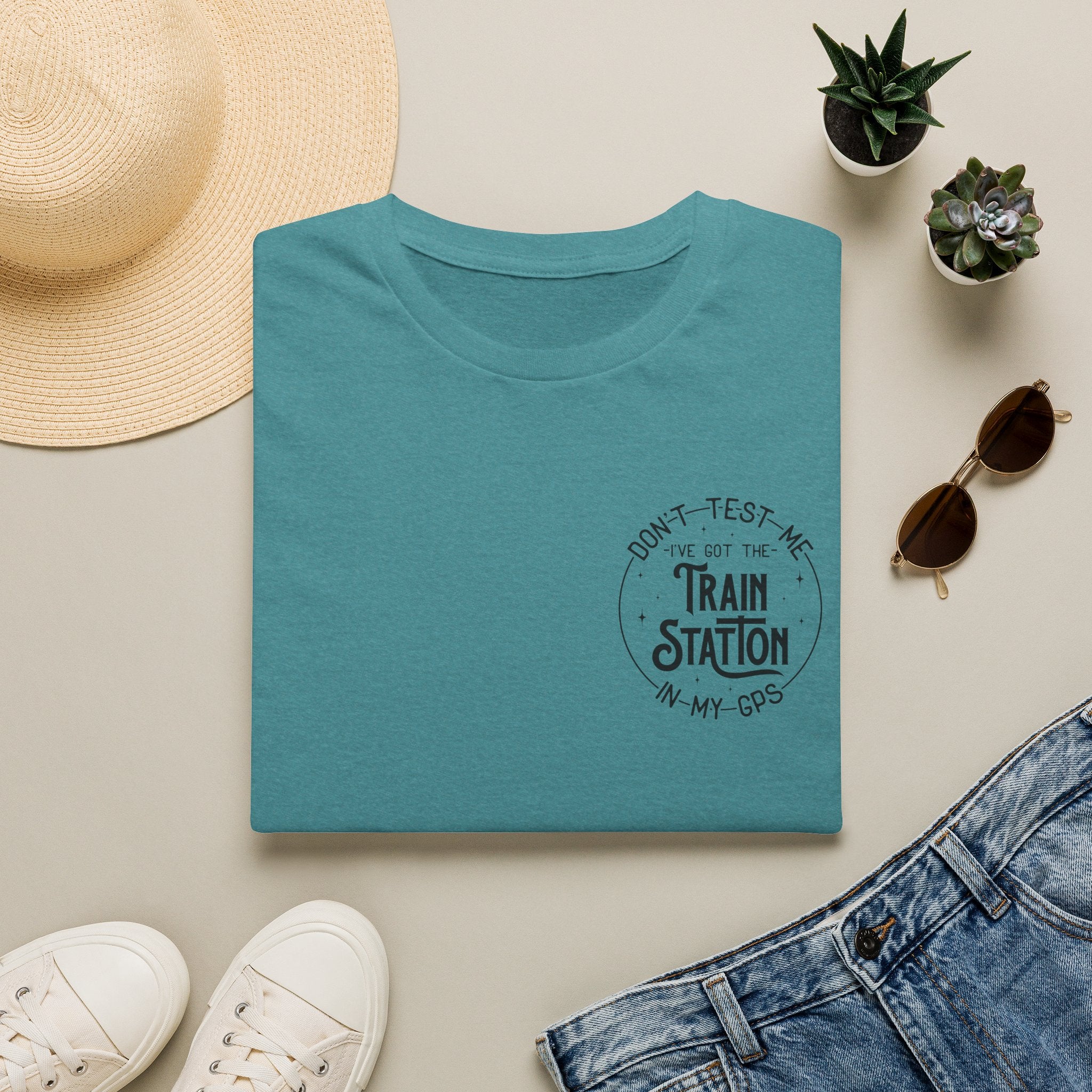Train Station GPS T-Shirt — Funny Travel Quote Gift for Her Sarcastic Graphic Tee