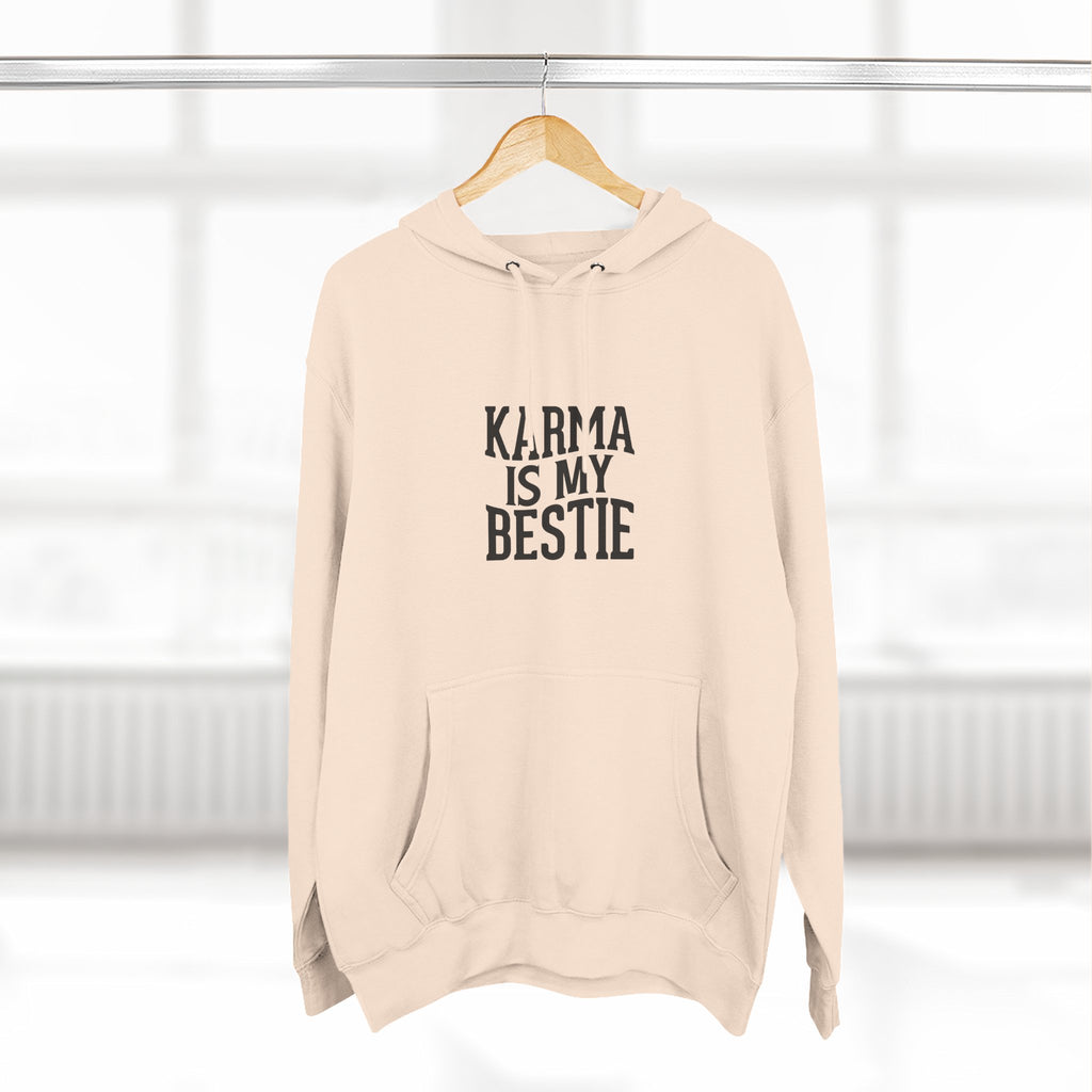 Karma Is My Bestie Graphic Pullover Hoodie