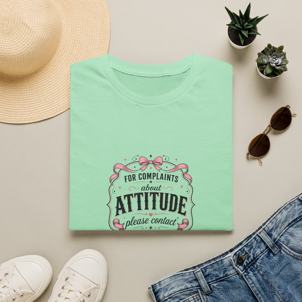 For Complaints About Attitude Contact The Manufacturer T-Shirt — Funny Gift for Her