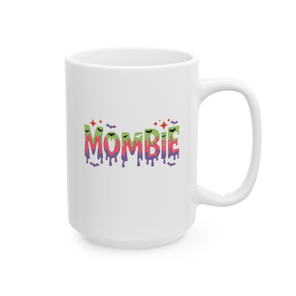 Zombie Mom Ceramic Mug — Funny Halloween Gift for Moms Colorful Drip Coffee Cup 11oz 15oz
